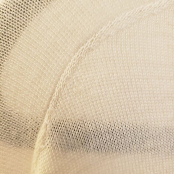 AllSaints Oversize Merino Wool Cream Turtleneck Sweater w Satin Drape Size M - Picture 10 of 11